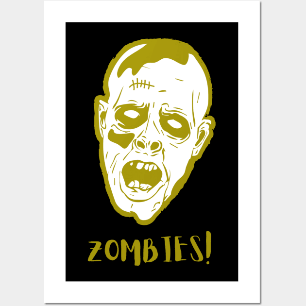 Spooky Zombie Apparel Wall Art by Topher's Emporium